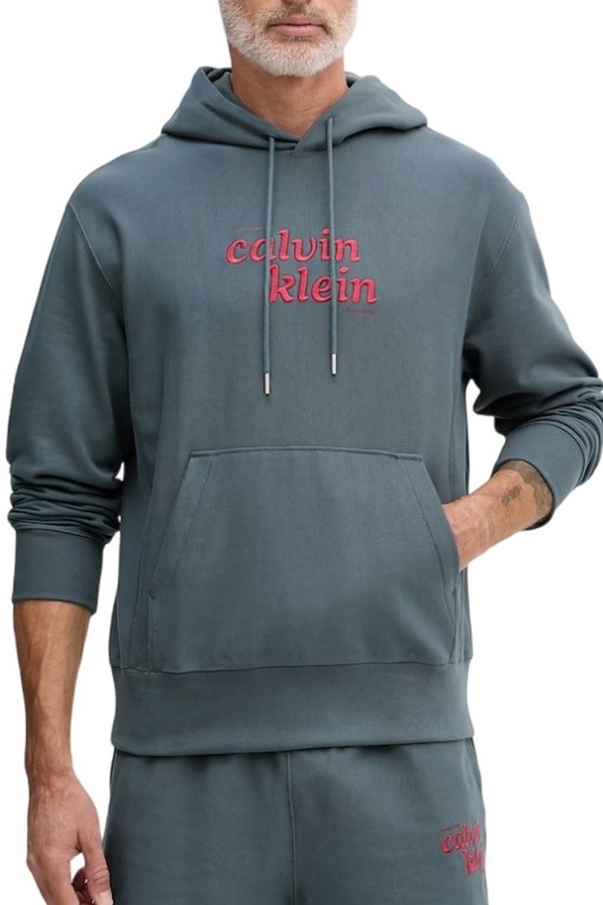 CALVIN KLEIN JEANS PREMIUM TERRY ΜΠΛΟΥΖΑ ΦΟΥΤΕΡ ΑΝΔΡΙΚΗ SLATE GRAY