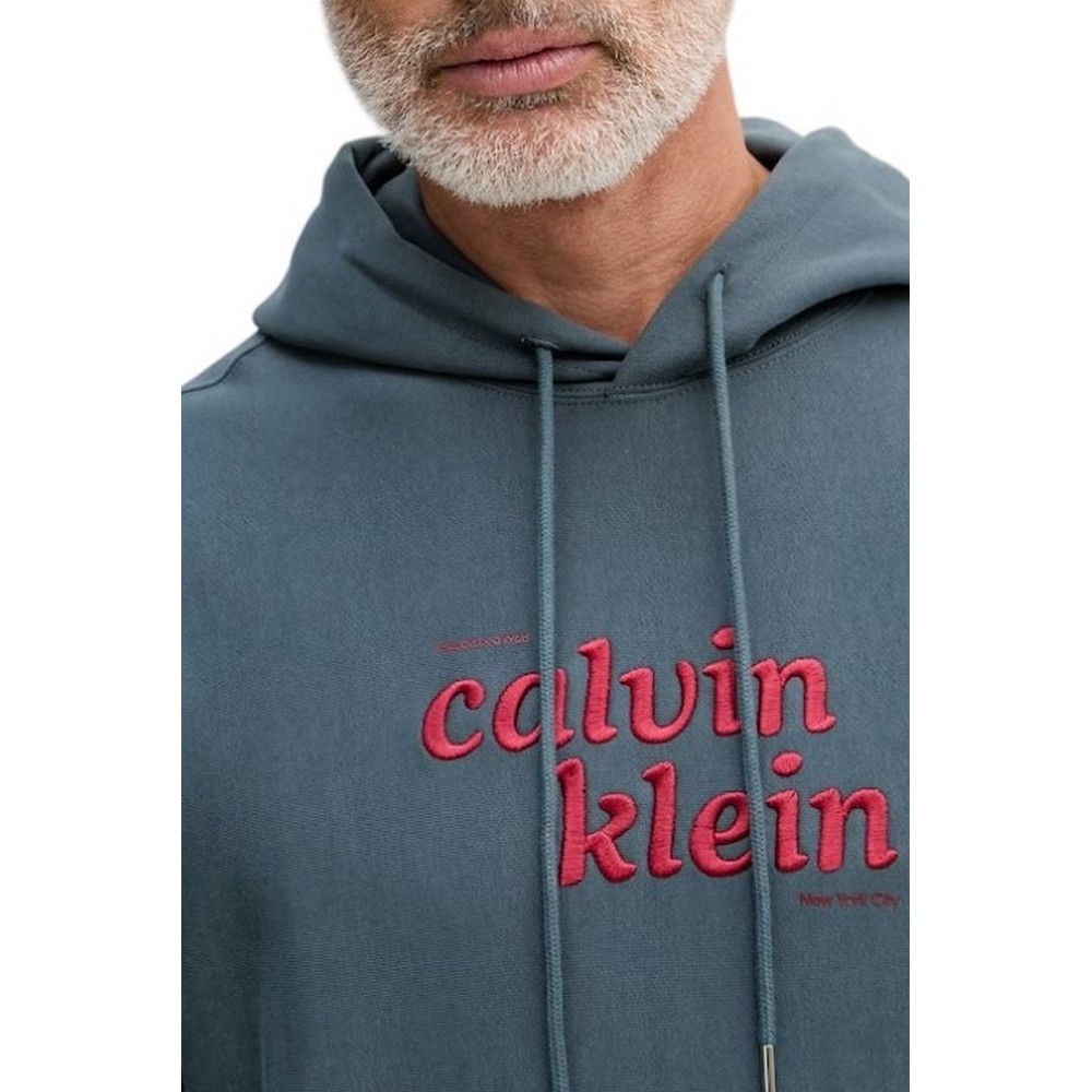 CALVIN KLEIN JEANS PREMIUM TERRY ΜΠΛΟΥΖΑ ΦΟΥΤΕΡ ΑΝΔΡΙΚΗ SLATE GRAY