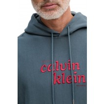 CALVIN KLEIN JEANS PREMIUM TERRY ΜΠΛΟΥΖΑ ΦΟΥΤΕΡ ΑΝΔΡΙΚΗ SLATE GRAY