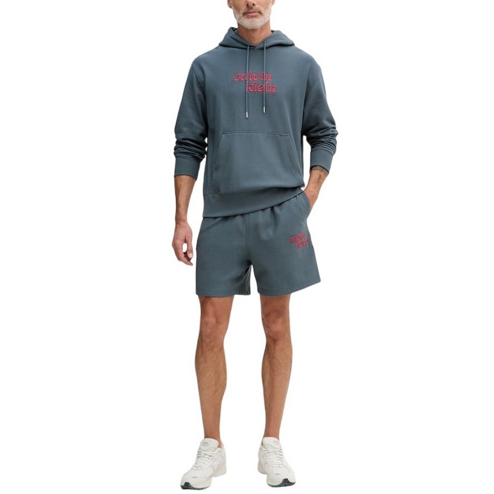 CALVIN KLEIN JEANS PREMIUM TERRY ΜΠΛΟΥΖΑ ΦΟΥΤΕΡ ΑΝΔΡΙΚΗ SLATE GRAY