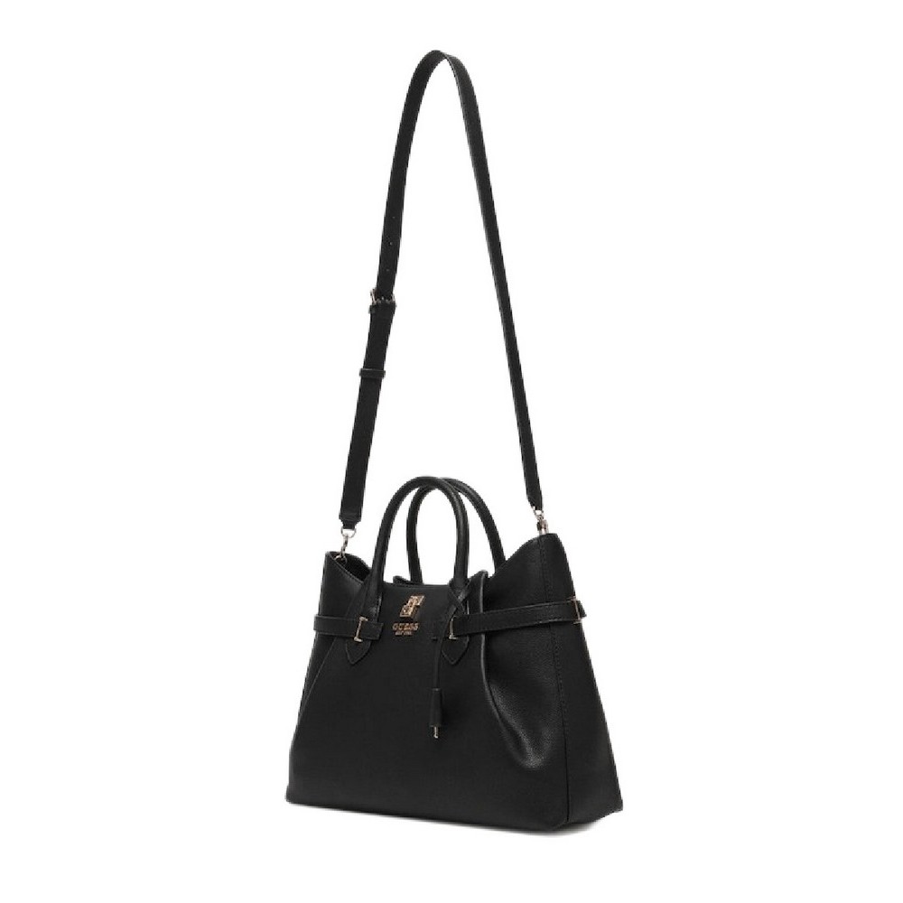 GUESS YESBA GIRLFRIEND SATCHEL ΤΣΑΝΤΑ ΓΥΝΑΙΚΕΙΑ BLACK