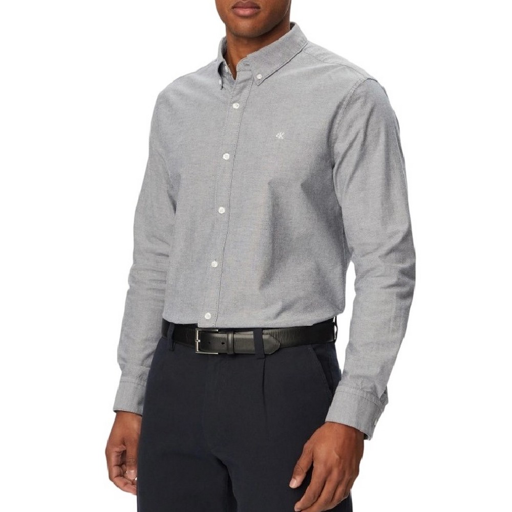 CALVIN KLEIN JEANS SOLID OXFORD CLASSIC SHIRT ΠΟΥΚΑΜΙΣΟ ΑΝΔΡΙΚΟ NAVY
