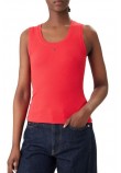 TOMMY JEANS  ESSENTIAL RIB TANK EXT ΤΟΠ ΓΥΝΑΙΚΕΙΟ RED ALERT