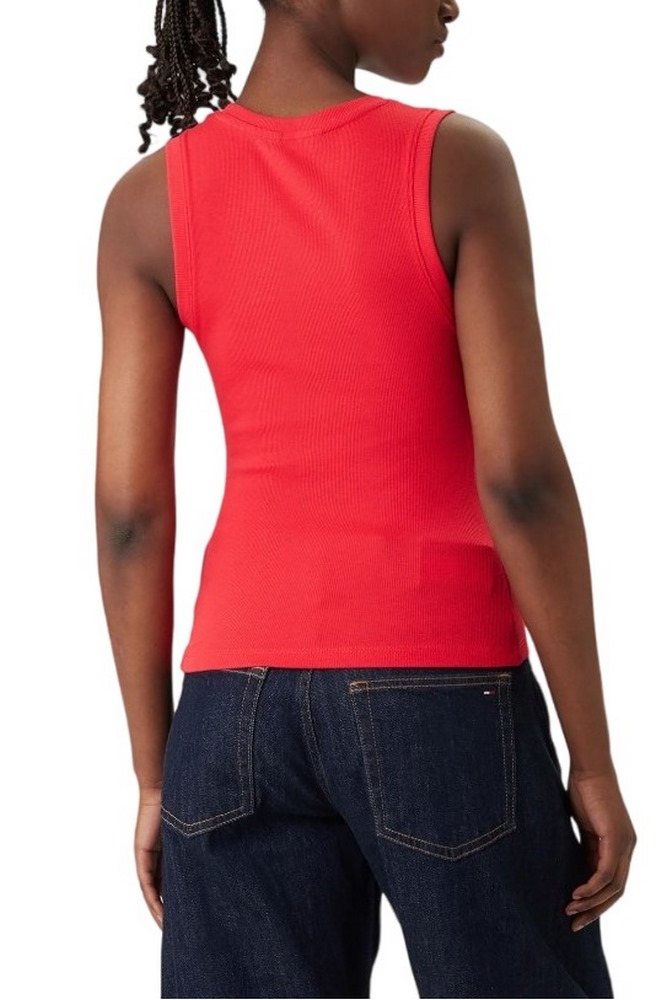 TOMMY JEANS  ESSENTIAL RIB TANK EXT ΤΟΠ ΓΥΝΑΙΚΕΙΟ RED
