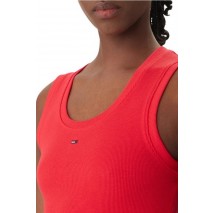 TOMMY JEANS  ESSENTIAL RIB TANK EXT ΤΟΠ ΓΥΝΑΙΚΕΙΟ RED ALERT