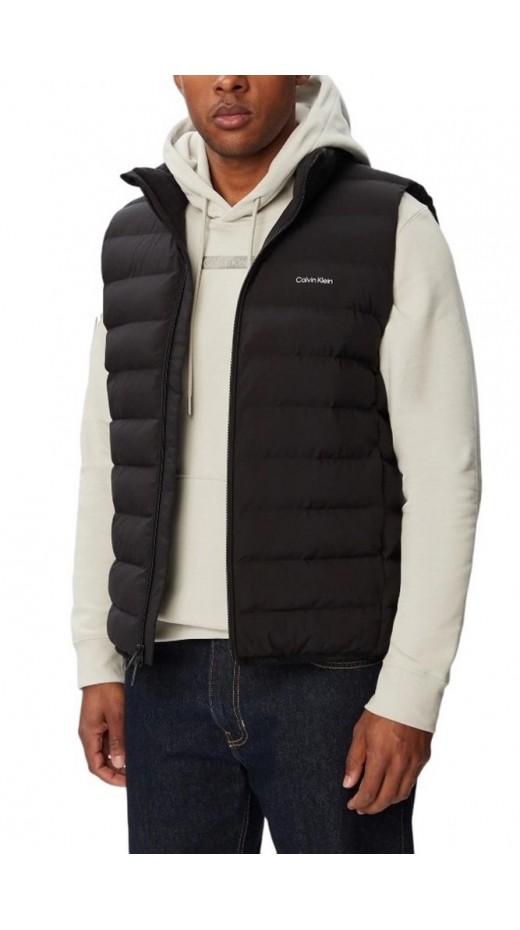 CALVIN KLEIN CLASSIC LTWT NYLON CHANNELED PUF ΑΜΑΝΙΚΟ ΜΠΟΥΦΑΝ ΑΝΔΡΙΚΟ BLACK