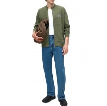 HUGO BOSS NUVOJACK JERSEY SWEATSHIRT ΖΑΚΕΤΑ ΦΟΥΤΕΡ ΑΝΔΡΙΚΗ MILITARY GREEN