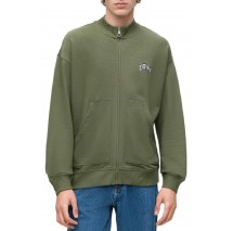 HUGO BOSS NUVOJACK JERSEY SWEATSHIRT ΖΑΚΕΤΑ ΦΟΥΤΕΡ ΑΝΔΡΙΚΗ MILITARY GREEN