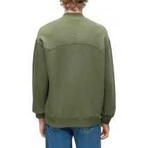 HUGO BOSS NUVOJACK JERSEY SWEATSHIRT ΖΑΚΕΤΑ ΦΟΥΤΕΡ ΑΝΔΡΙΚΗ MILITARY GREEN