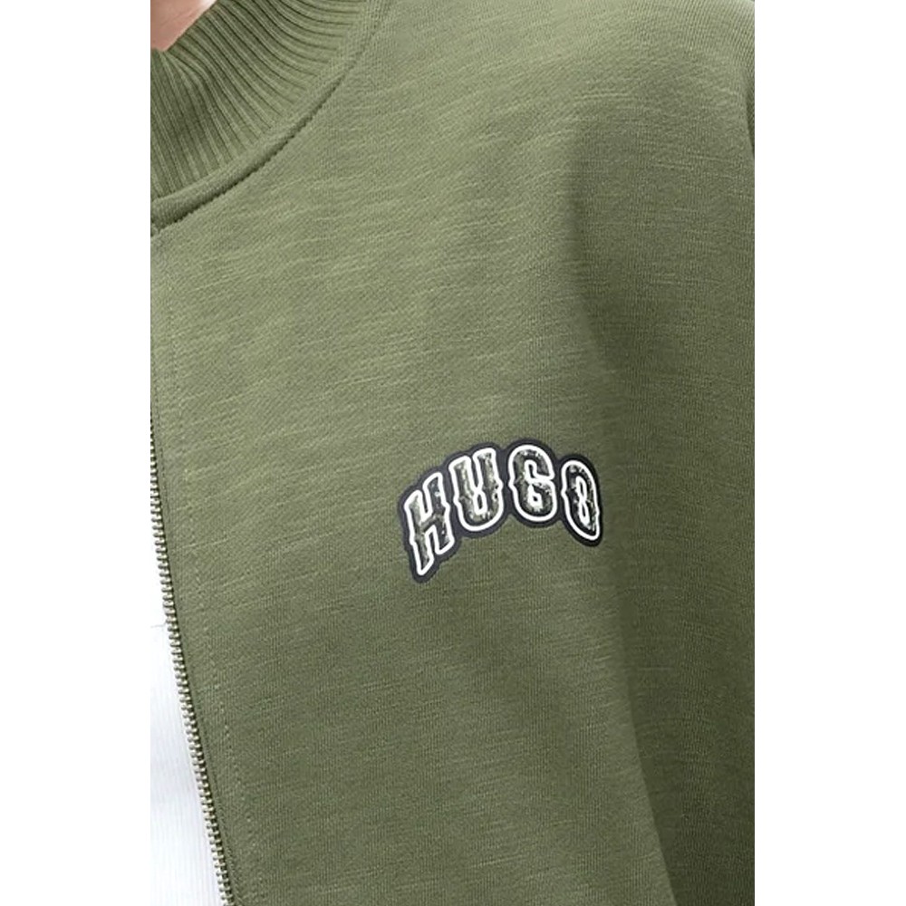 HUGO BOSS NUVOJACK JERSEY SWEATSHIRT ΖΑΚΕΤΑ ΦΟΥΤΕΡ ΑΝΔΡΙΚΗ MILITARY GREEN