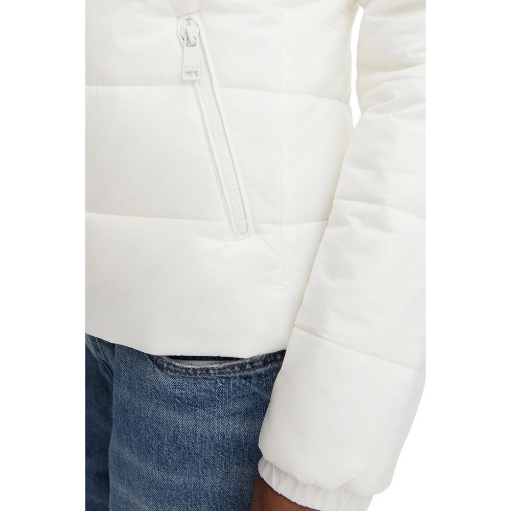 TOMMY JEANS SLIM LW HOODED PADDED JACKET ΜΠΟΥΦΑΝ ΓΥΝΑΙΚΕΙΟ WHITE