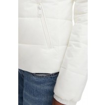 TOMMY JEANS SLIM LW HOODED PADDED JACKET ΜΠΟΥΦΑΝ ΓΥΝΑΙΚΕΙΟ WHITE