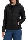 TOMMY JEANS SLIM LW HOODED PADDED JACKET ΜΠΟΥΦΑΝ ΓΥΝΑΙΚΕΙΟ BLACK