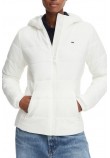 TOMMY JEANS SLIM LW HOODED PADDED JACKET ΜΠΟΥΦΑΝ ΓΥΝΑΙΚΕΙΟ WHITE