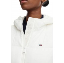 TOMMY JEANS SLIM LW HOODED PADDED JACKET ΜΠΟΥΦΑΝ ΓΥΝΑΙΚΕΙΟ WHITE
