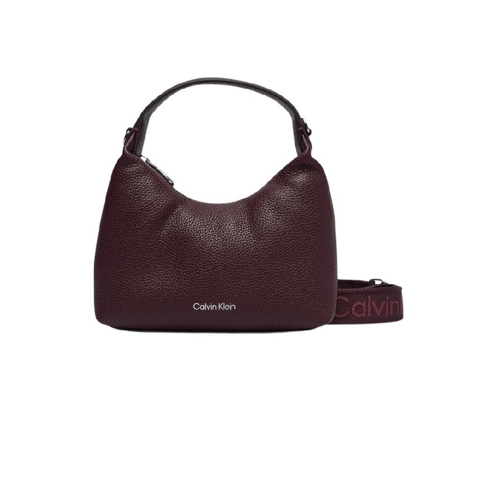 CALVIN KLEIN WEBBING STRAP SMALL BAG ΤΣΑΝΤΑ ΓΥΝΑΙΚΕΙΑ BORDEAUX