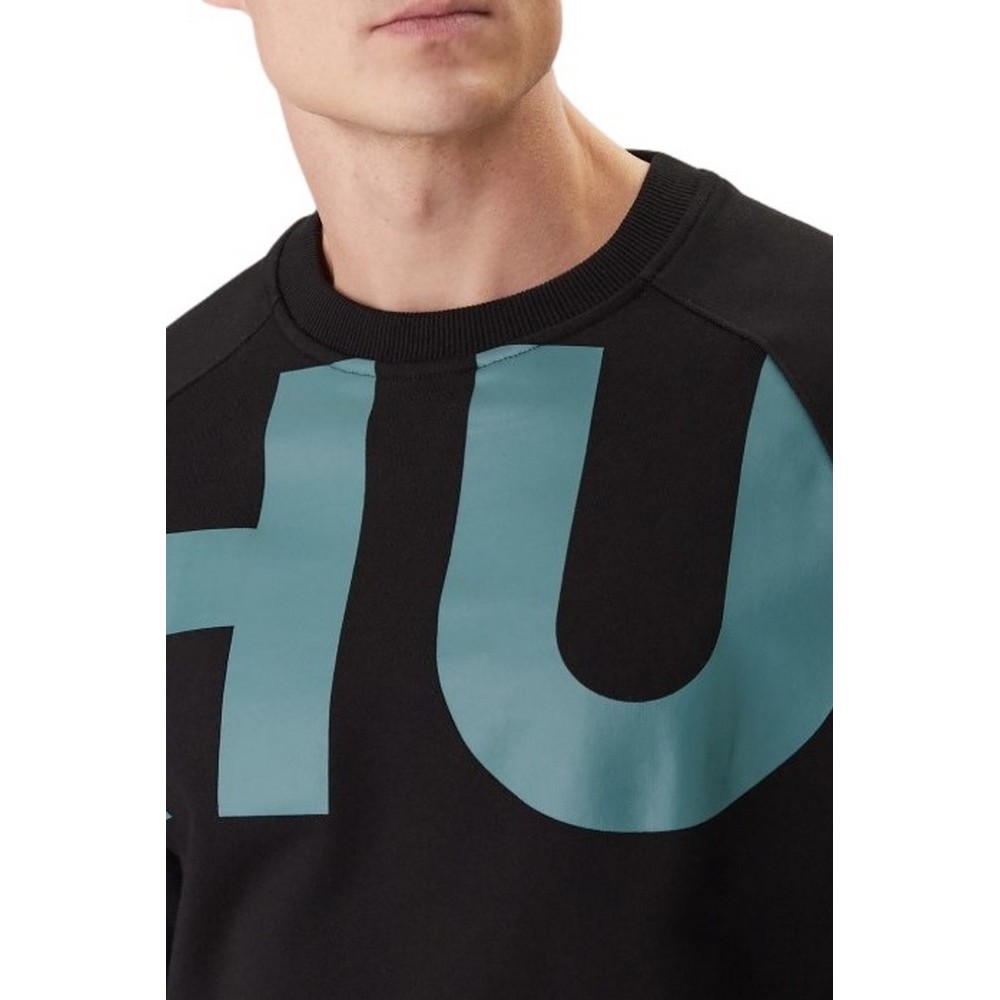 HUGO BOSS SWEATSHIRT NALFCREW ΦΟΥΤΕΡ ΜΠΛΟΥΖΑ ΑΝΔΡΙΚΗ BLACK
