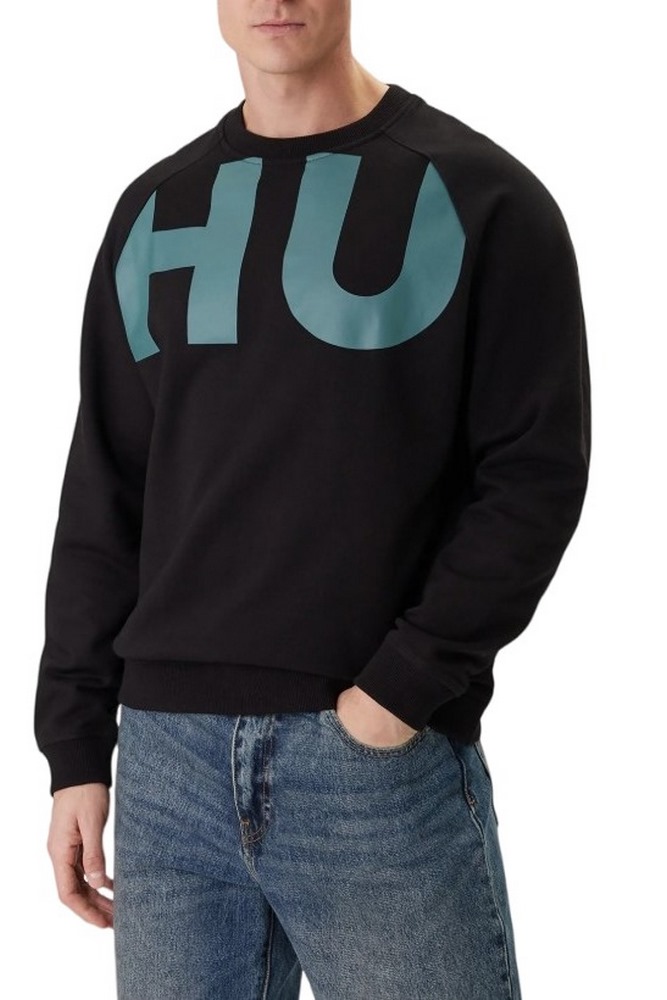 HUGO BOSS SWEATSHIRT NALFCREW ΦΟΥΤΕΡ ΜΠΛΟΥΖΑ ΑΝΔΡΙΚΗ BLACK