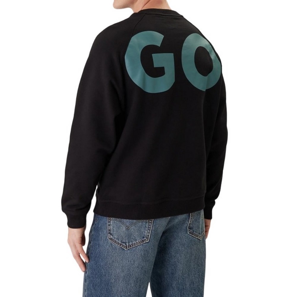 HUGO BOSS SWEATSHIRT NALFCREW ΦΟΥΤΕΡ ΜΠΛΟΥΖΑ ΑΝΔΡΙΚΗ BLACK