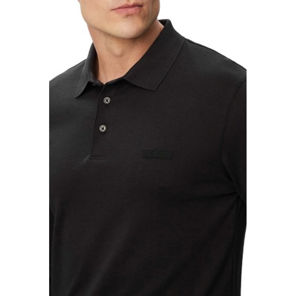 CALVIN KLEIN SLIM SUPIMA LOGO PATCH POLO T-SHIRT ΜΠΛΟΥΖΑ ΑΝΔΡΙΚΗ BLACK