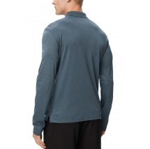 CALVIN KLEIN SLIM SUPIMA LOGO PATCH POLO T-SHIRT ΜΠΛΟΥΖΑ ΑΝΔΡΙΚΗ BLUE GREY