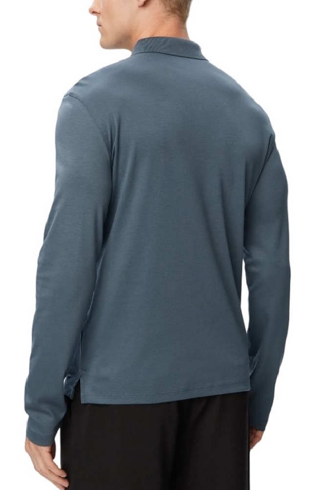 CALVIN KLEIN SLIM SUPIMA LOGO PATCH POLO T-SHIRT ΜΠΛΟΥΖΑ ΑΝΔΡΙΚΗ BLUE GREY