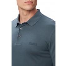 CALVIN KLEIN SLIM SUPIMA LOGO PATCH POLO T-SHIRT ΜΠΛΟΥΖΑ ΑΝΔΡΙΚΗ BLUE GREY