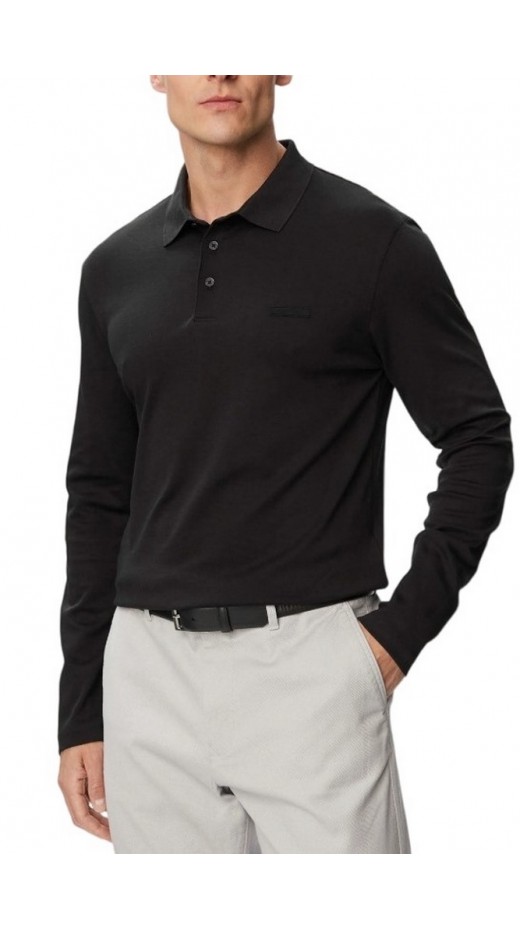 CALVIN KLEIN SLIM SUPIMA LOGO PATCH POLO T-SHIRT ΜΠΛΟΥΖΑ ΑΝΔΡΙΚΗ BLACK