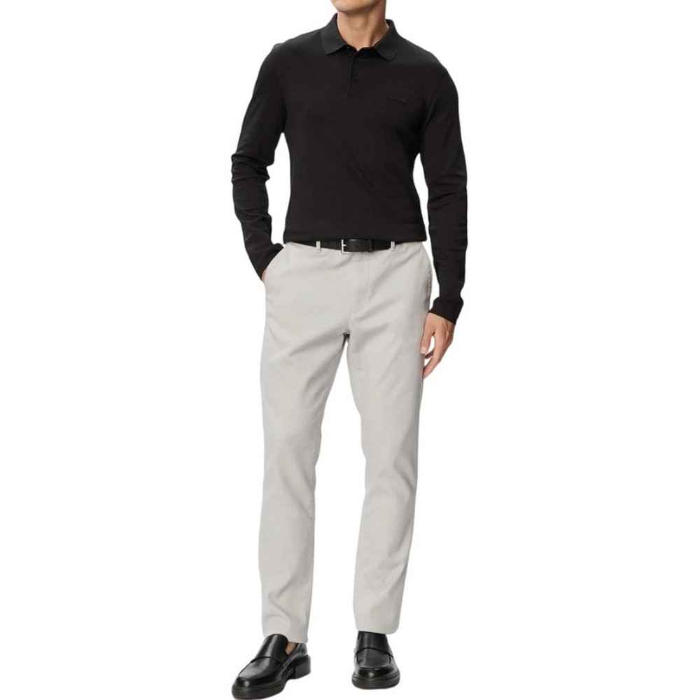 CALVIN KLEIN SLIM SUPIMA LOGO PATCH POLO T-SHIRT ΜΠΛΟΥΖΑ ΑΝΔΡΙΚΗ BLACK