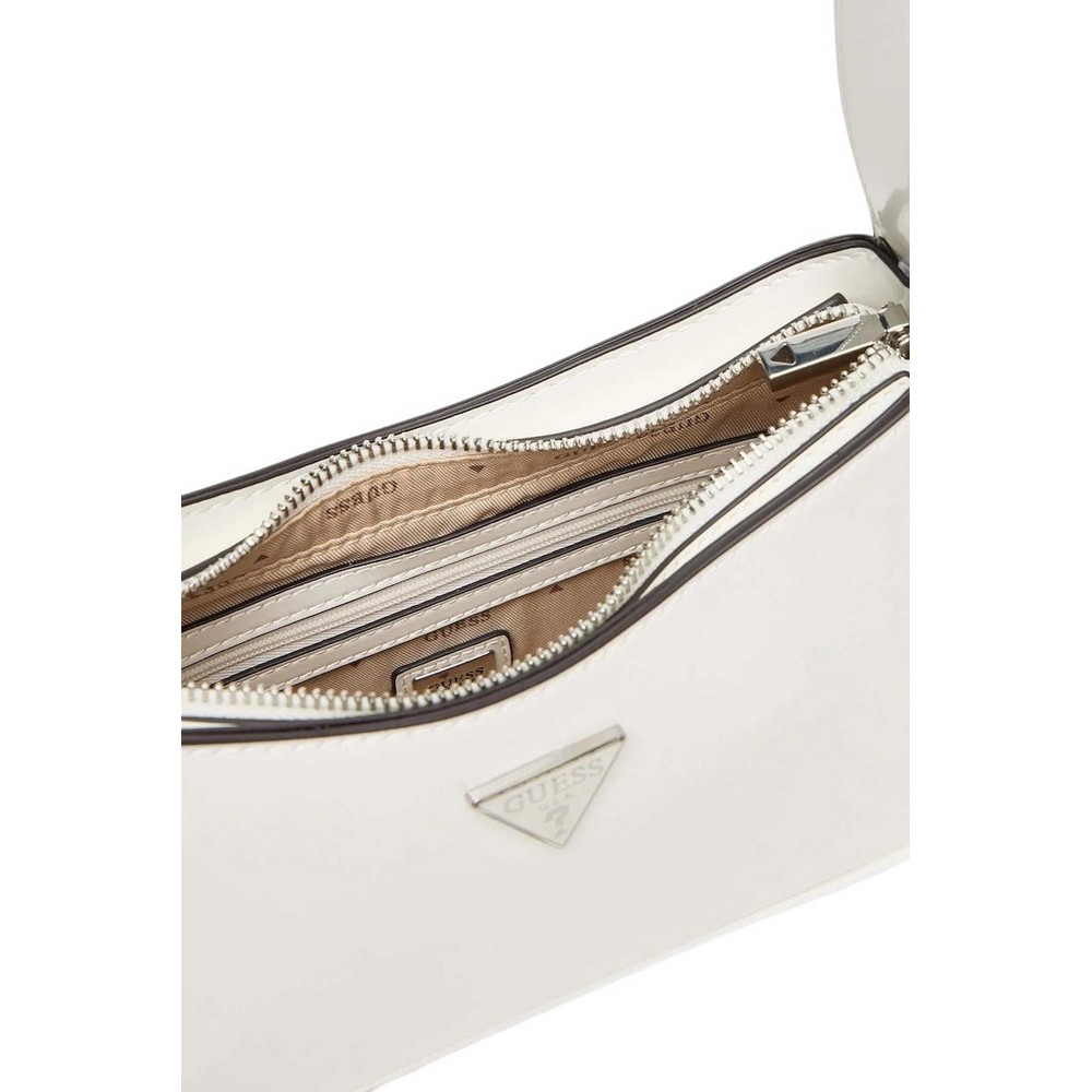 GUESS ARNELA TOP ZIP SHOULDER BAG ΤΣΑΝΤΑ ΓΥΝΑΙΚΕΙΑ WHITE