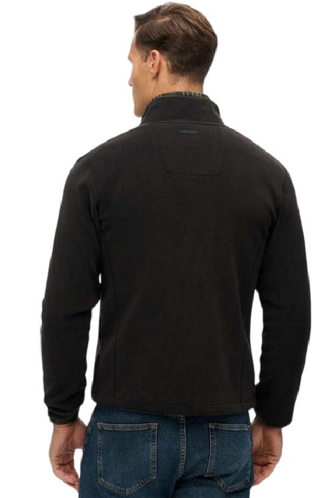 SUPERDRY D3 OVIN ESTATE FULL ZIP FLEECE ΖΑΚΕΤΑ ΑΝΔΡΙΚΗ BLACK