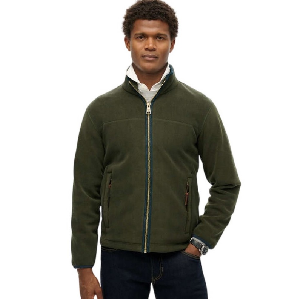 SUPERDRY D3 OVIN ESTATE FULL ZIP FLEECE ΖΑΚΕΤΑ ΑΝΔΡΙΚΗ OLIVE