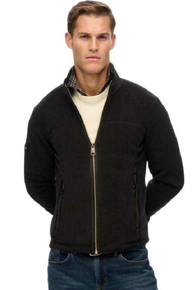 SUPERDRY D3 OVIN ESTATE FULL ZIP FLEECE ΖΑΚΕΤΑ ΑΝΔΡΙΚΗ BLACK