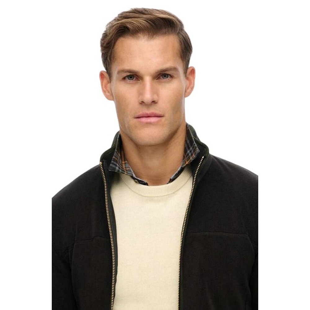 SUPERDRY D3 OVIN ESTATE FULL ZIP FLEECE ΖΑΚΕΤΑ ΑΝΔΡΙΚΗ BLACK