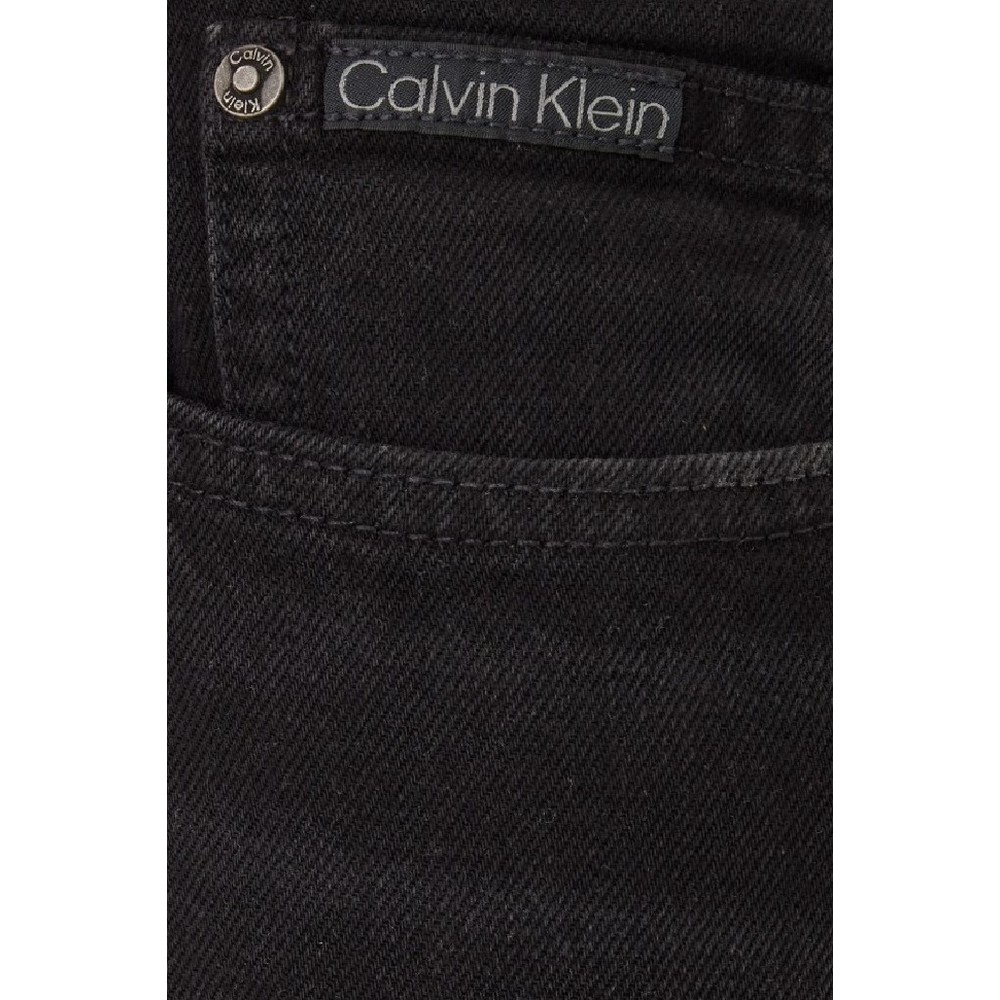 CALVIN KLEIN JEANS SLIM STRAIGHT WALL STREET BLACK ΤΖΙΝ ΠΑΝΤΕΛΟΝΙ ΑΝΔΡΙΚΟ BLACK DENIM