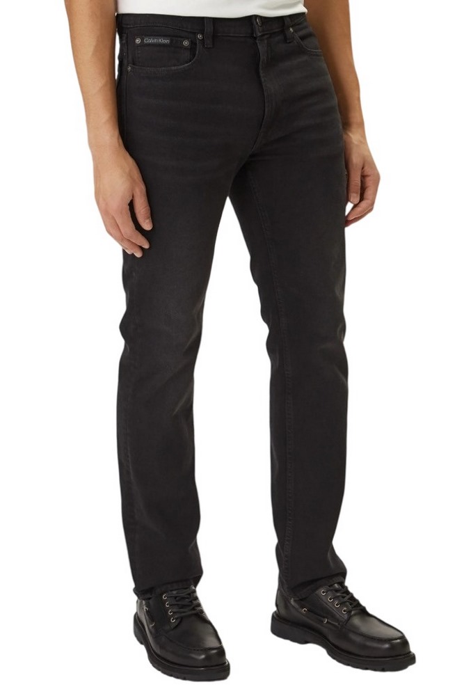 CALVIN KLEIN JEANS SLIM STRAIGHT WALL STREET BLACK ΤΖΙΝ ΠΑΝΤΕΛΟΝΙ ΑΝΔΡΙΚΟ BLACK DENIM