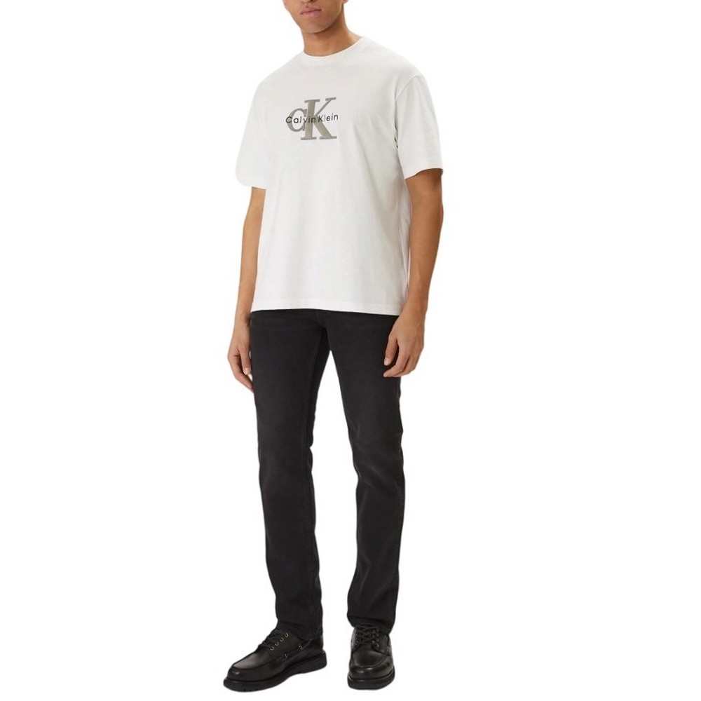 CALVIN KLEIN JEANS SLIM STRAIGHT WALL STREET BLACK ΤΖΙΝ ΠΑΝΤΕΛΟΝΙ ΑΝΔΡΙΚΟ BLACK DENIM
