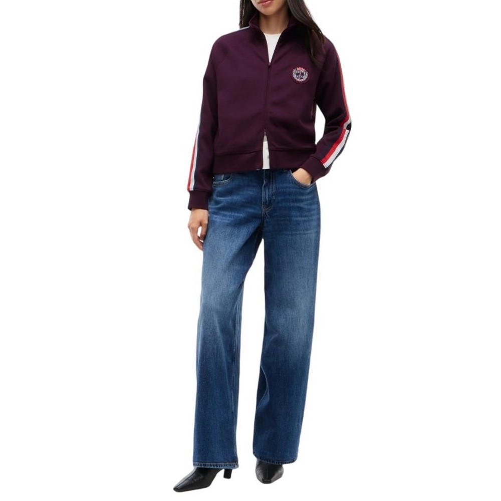 TOMMY JEANS TAPE TRACK JACKET ΖΑΚΕΤΑ ΦΟΥΤΕΡ ΓΥΝΑΙΚΕΙΑ BERRY