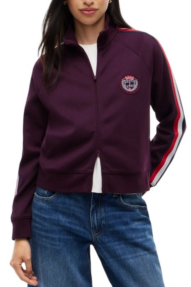 TOMMY JEANS TAPE TRACK JACKET ΖΑΚΕΤΑ ΦΟΥΤΕΡ ΓΥΝΑΙΚΕΙΑ BERRY