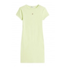 TOMMY JEANS MINI BODYCON RIB DRESS ΦΟΡΕΜΑ ΓΥΝΑΙΚΕΙΟ LIME