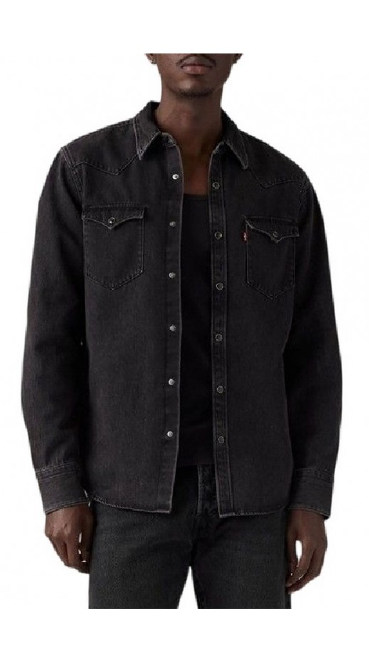LEVIS BARSTOW WESTERN STANDARD ΠΟΥΚΑΜΙΣΟ ΤΖΙΝ ΑΝΔΡΙΚΟ DENIM BLACK