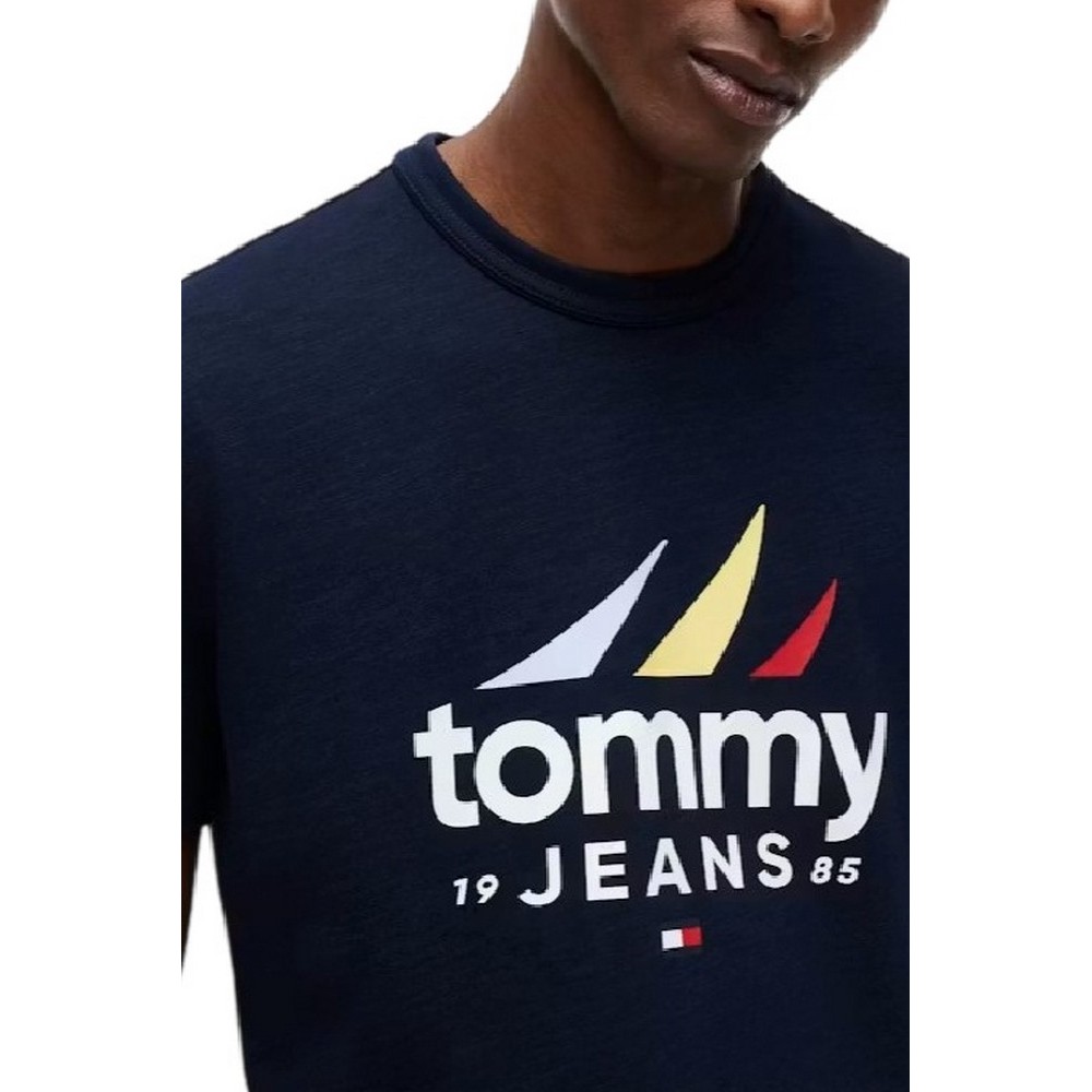 TOMMY JEANS REG SAILING EXT T-SHIRT ΜΠΛΟΥΖΑ ΑΝΔΡΙΚΗ NAVY