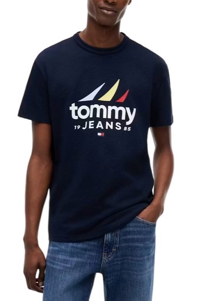 TOMMY JEANS REG SAILING EXT T-SHIRT ΜΠΛΟΥΖΑ ΑΝΔΡΙΚΗ NAVY