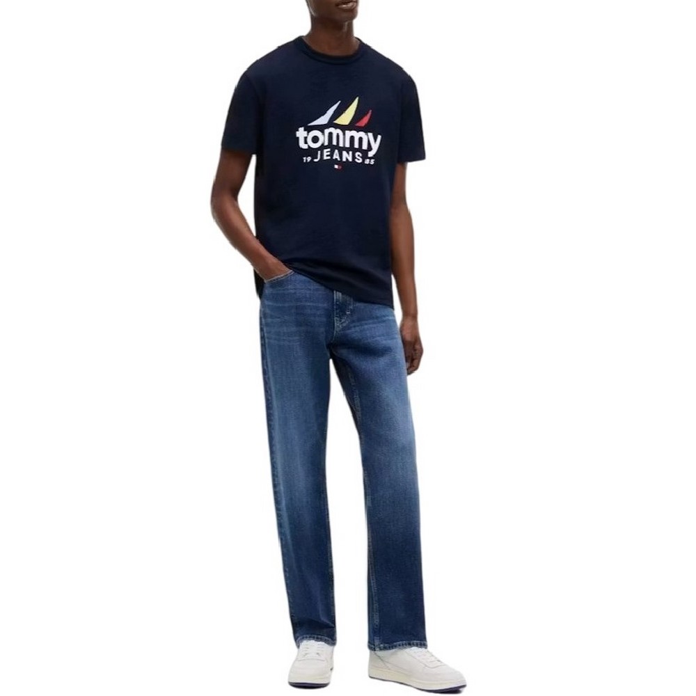 TOMMY JEANS REG SAILING EXT T-SHIRT ΜΠΛΟΥΖΑ ΑΝΔΡΙΚΗ NAVY