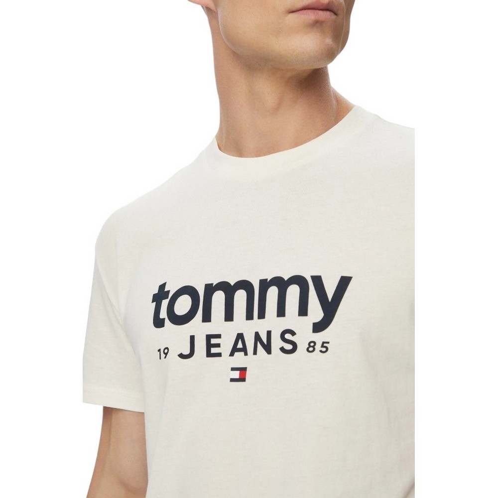 TOMMY JEANS SLIM GRAPHIC T-SHIRT ΜΠΛΟΥΖΑ ΑΝΔΡΙΚΗ OFF WHITE