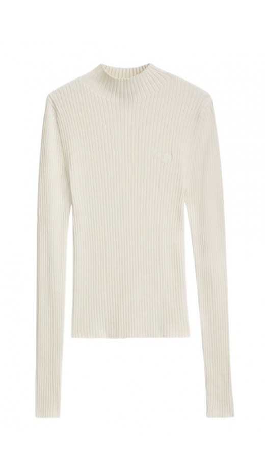 HUGO BOSS SWEATER SARMIA B ΜΠΛΟΥΖΑ ΠΛΕΚΤΗ ΓΥΝΑΙΚΕΙΑ OFF WHITE
