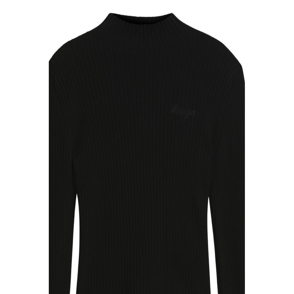 HUGO BOSS SWEATER SARMIA B ΜΠΛΟΥΖΑ ΠΛΕΚΤΗ ΓΥΝΑΙΚΕΙΑ BLACK