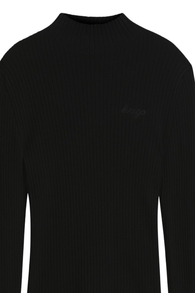 HUGO BOSS SWEATER SARMIA B ΜΠΛΟΥΖΑ ΠΛΕΚΤΗ ΓΥΝΑΙΚΕΙΑ BLACK