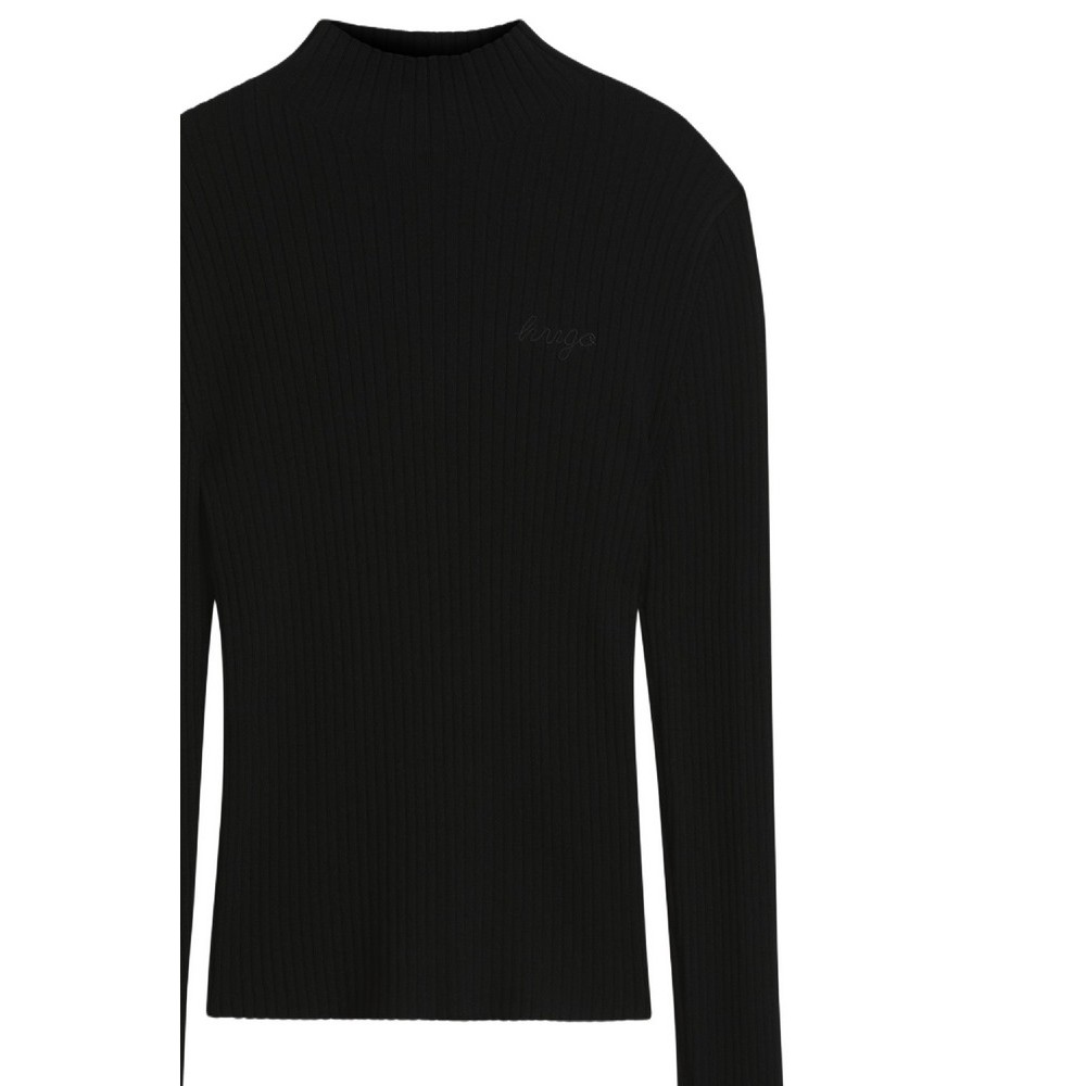 HUGO BOSS SWEATER SARMIA B ΜΠΛΟΥΖΑ ΠΛΕΚΤΗ ΓΥΝΑΙΚΕΙΑ BLACK
