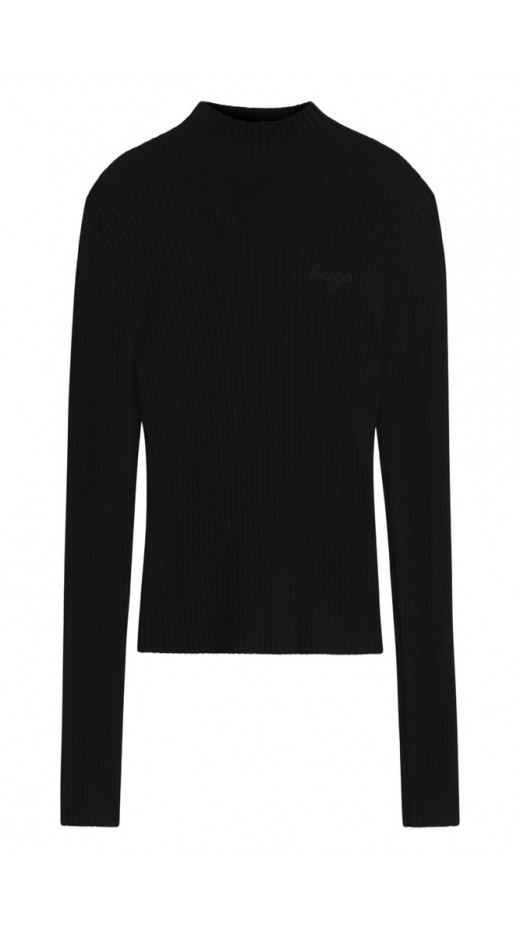 HUGO BOSS SWEATER SARMIA B ΜΠΛΟΥΖΑ ΠΛΕΚΤΗ ΓΥΝΑΙΚΕΙΑ BLACK